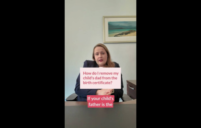 How do I remove my child's dad from the birth certificate?
