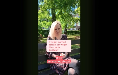 If we got married abroad, can we get divorced in Scotland?