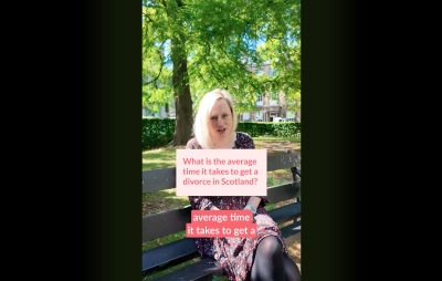 What is the average time it takes to get a divorce in Scotland?