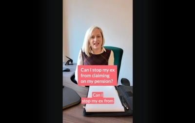 Can I stop my ex from claiming pension?