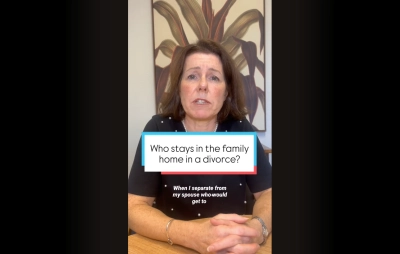 Who stays in the family home in a divorce?