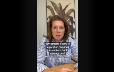 Why is there a spike in separation enquiries when the school holidays end?