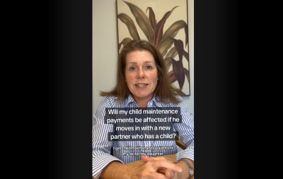 Will my child maintenance payments be affected if he moves in with a new partner who has a child?