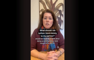 What should I do before I lend money to my partner?