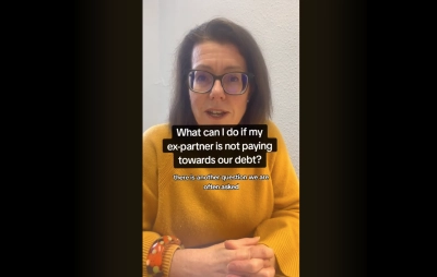 What can I do if my ex partner is not paying towards our debt?