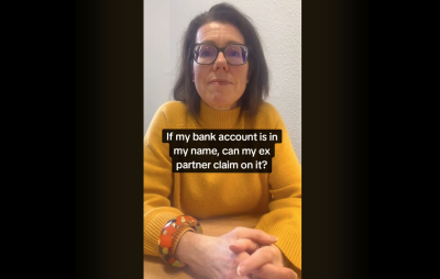 If my bank account is in my name, can my ex partner claim on it?